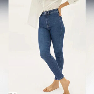 EVERLANE The Way-High Clean Front Skinny Jean in Vintage Blue